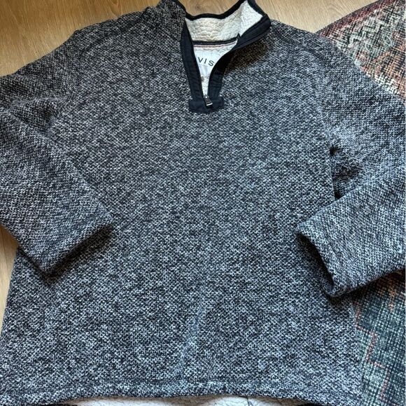Orvis Quarter Zip Sherpa Lined Pullover - Picture 1 of 2